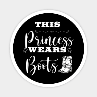 This Princess Wears Boots Magnet